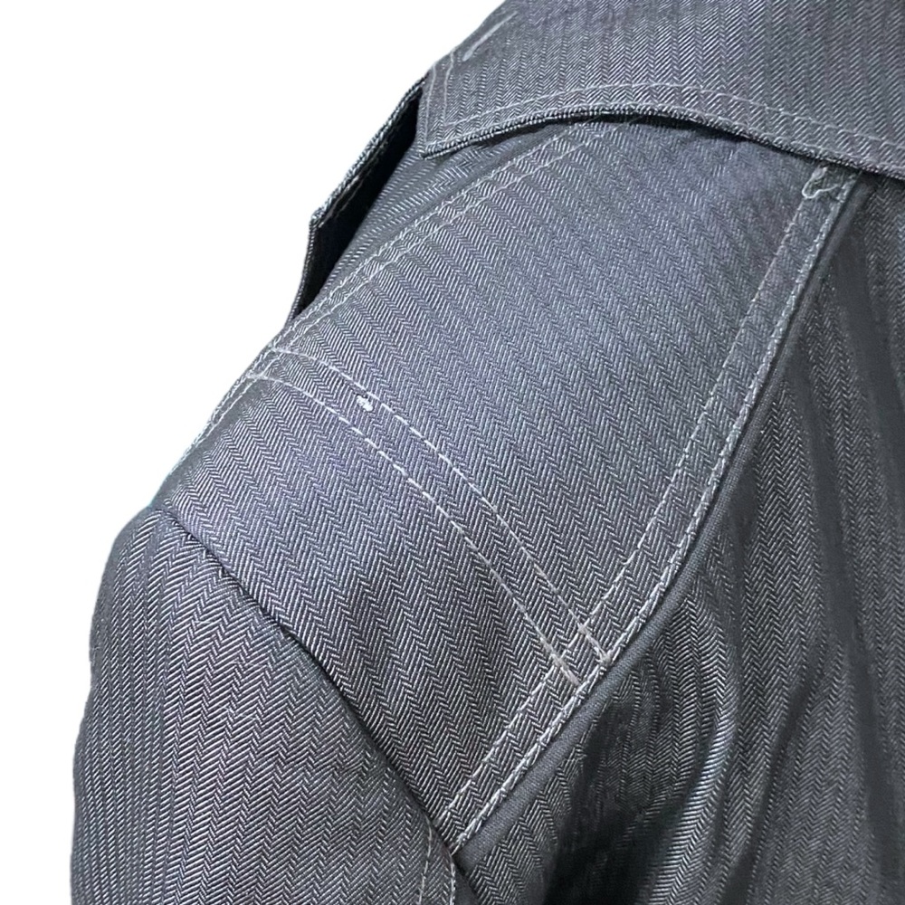 Fox Racing Deluxe Pinstripe Charcoal Gray Blazer Jacket Men's Punk Skater Sz S - Picture 10 of 14